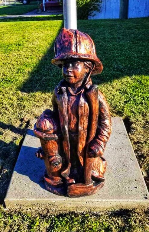 New Statue at the St. Albans Fire Department Highlawn Station